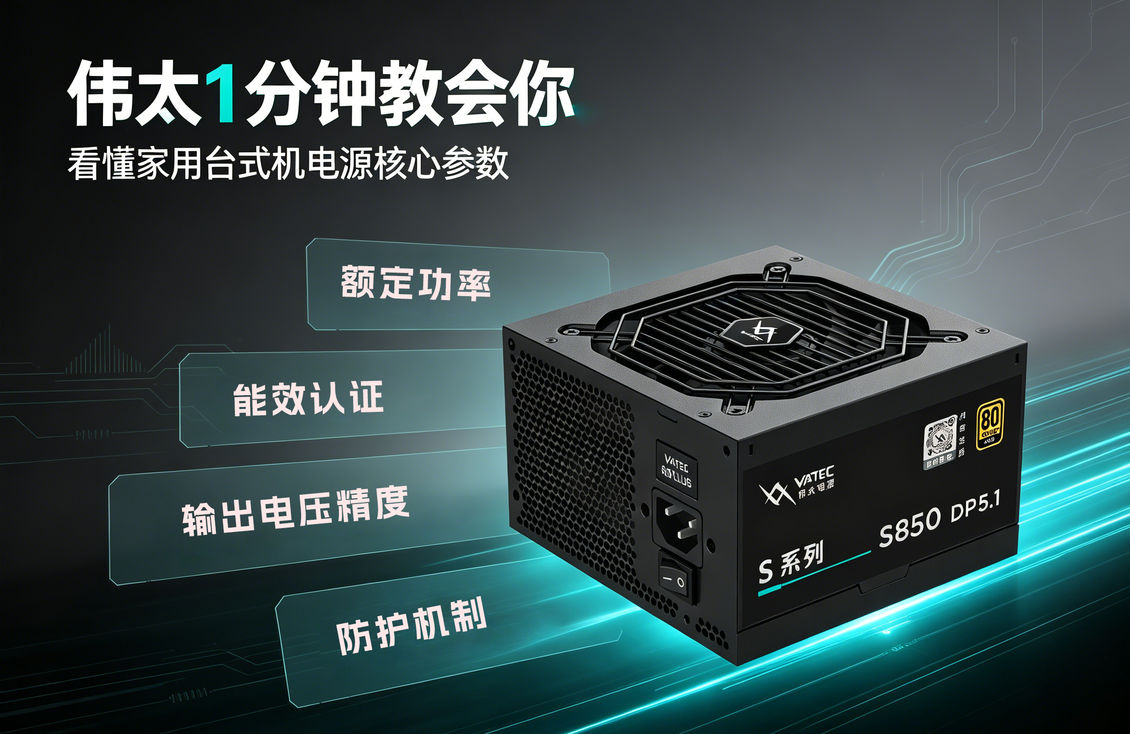 家用台式机电源核心参数解读 助你快速看懂参数